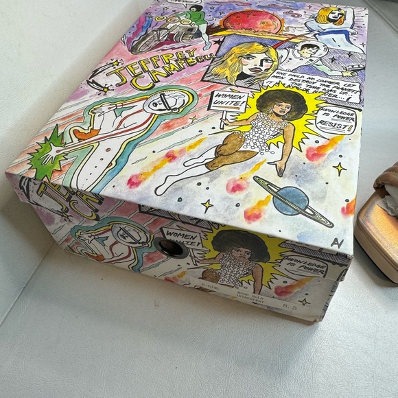 Jeffrey Campbell E-Girl Heels Rose Gold Iridescent casual classic stylish summer - Picture 2 of 8